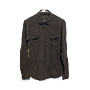 Valor Collective Dark Gray Flannel L/S Button Up Shirt Sz S Skater Streetwear